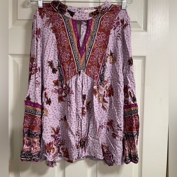 Maurice’s Floral Long Sleeve Boho Babydoll Shirt Size 0X - Picture 2 of 8